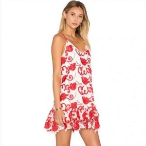 Alexis Red and White Mini Dress